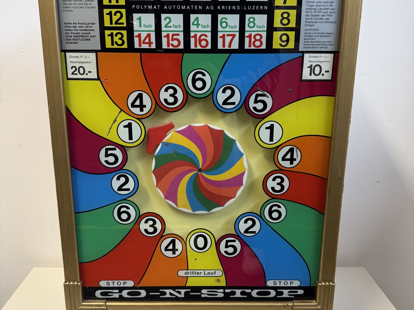 GO-N-STOP Gioco Automatico / Slot Machine Vintage (Polymat Automaten AG) 3