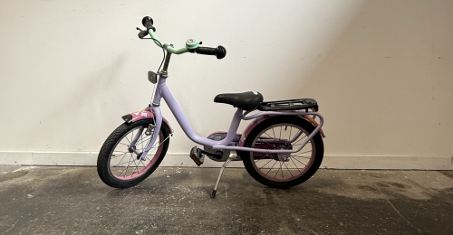 Bicicletta Bimba Lilla e Rosa &ndash; Con Portapacchi e Cavalletto