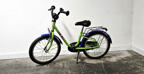 Bicicletta Bambino/a 18 pollici &ndash; Colore Verde/Blu