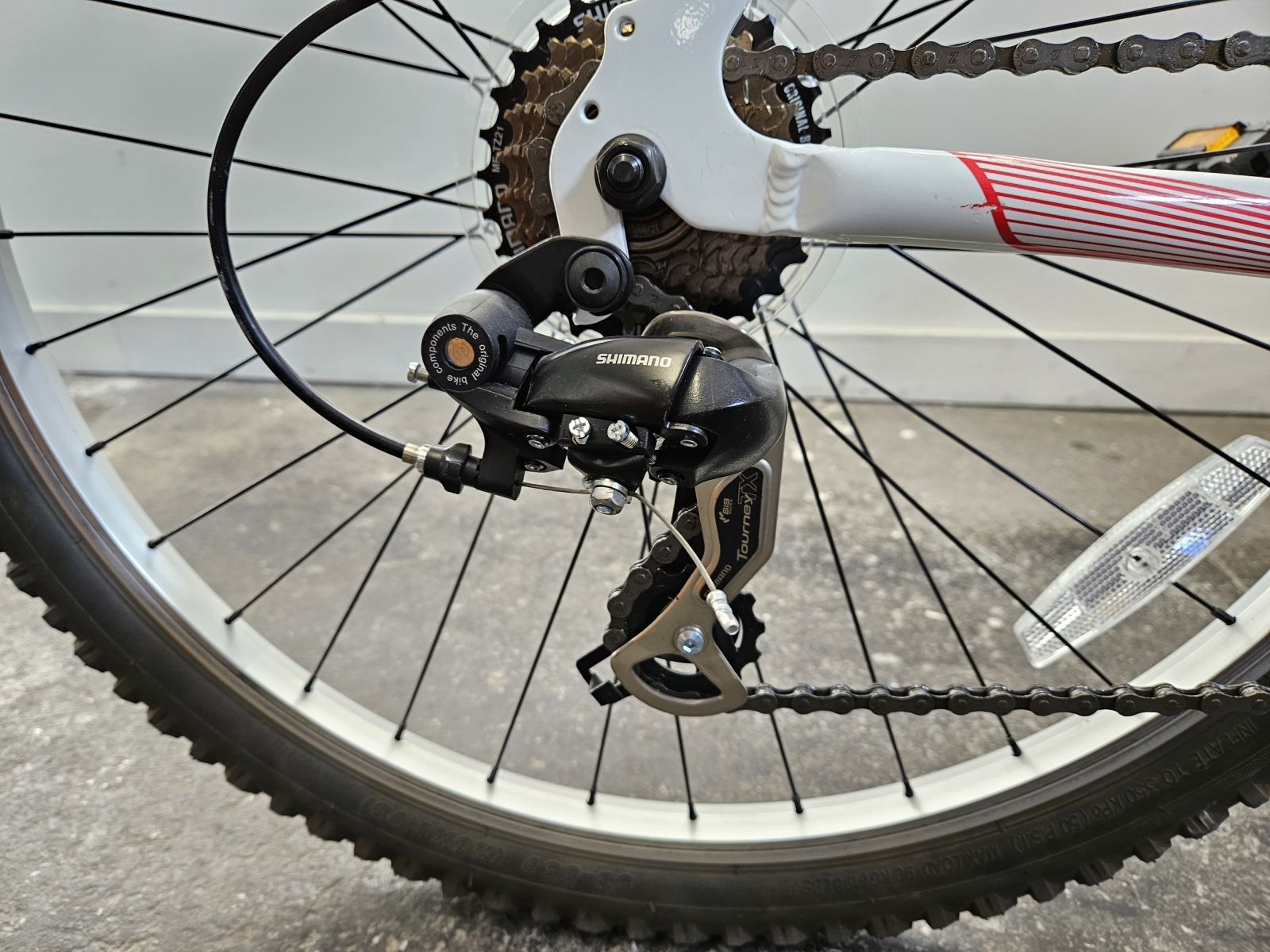 Bicicletta MTB Leopard Star Cat - Bianco/Rosso - Ammortizzata 5