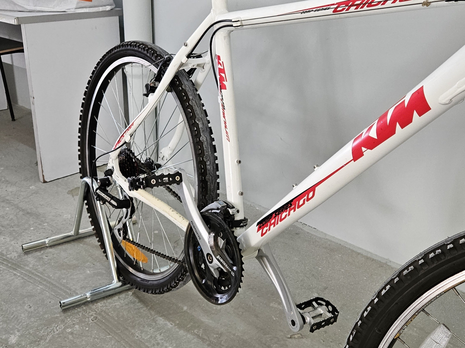 Bicicletta MTB KTM Bianco rosso 4