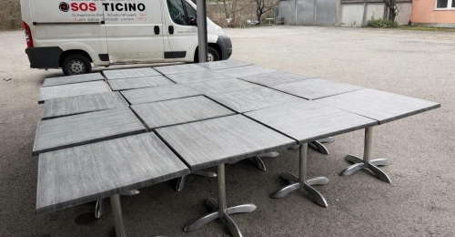 Set di 24 tavoli design moderno grigio