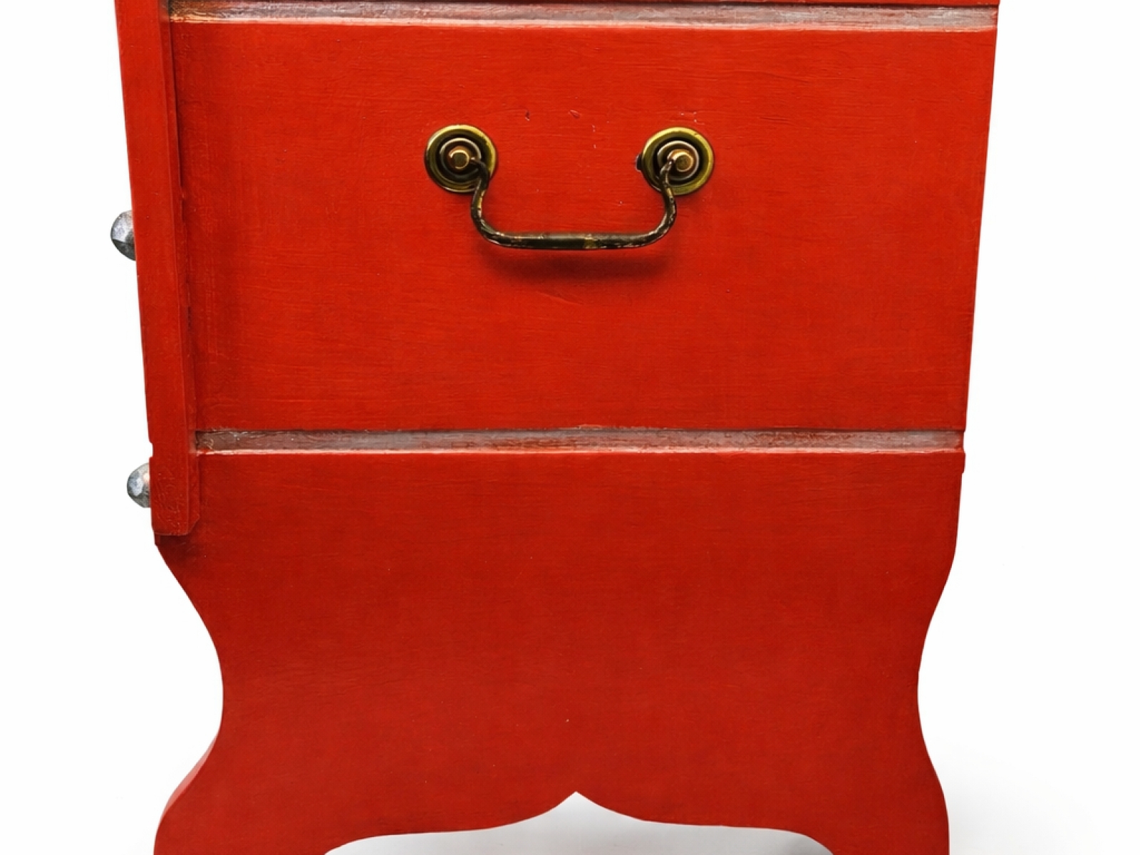 Cassapanca in legno rosso decorata – stile rustico 5