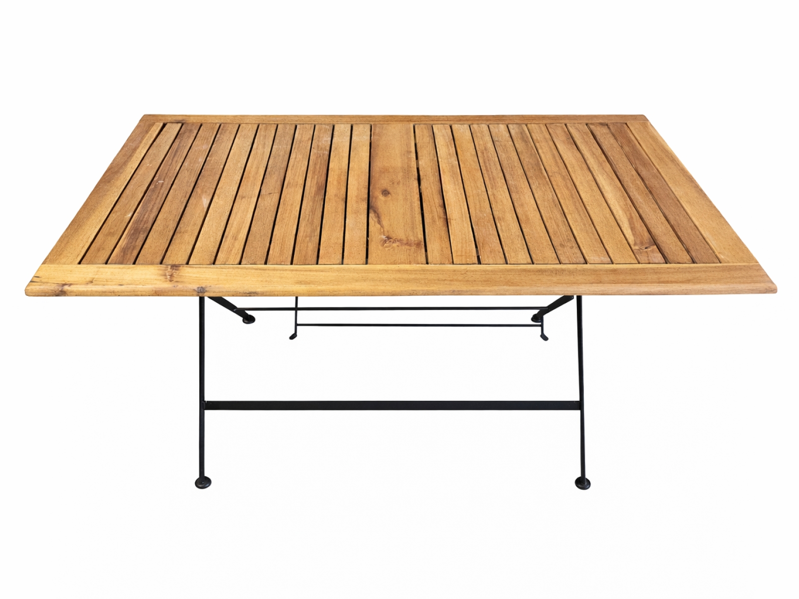 Tavolo da Giardino Pieghevole – Legno e Metallo Stile Bistrot 4
