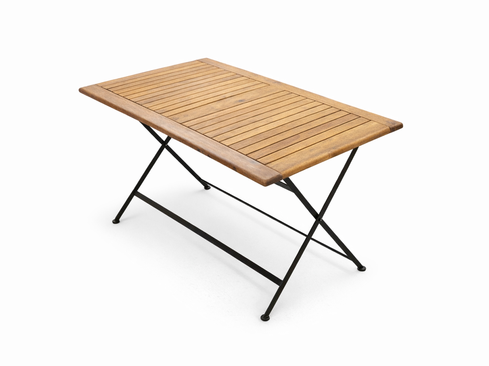 Tavolo da Giardino Pieghevole – Legno e Metallo Stile Bistrot 5