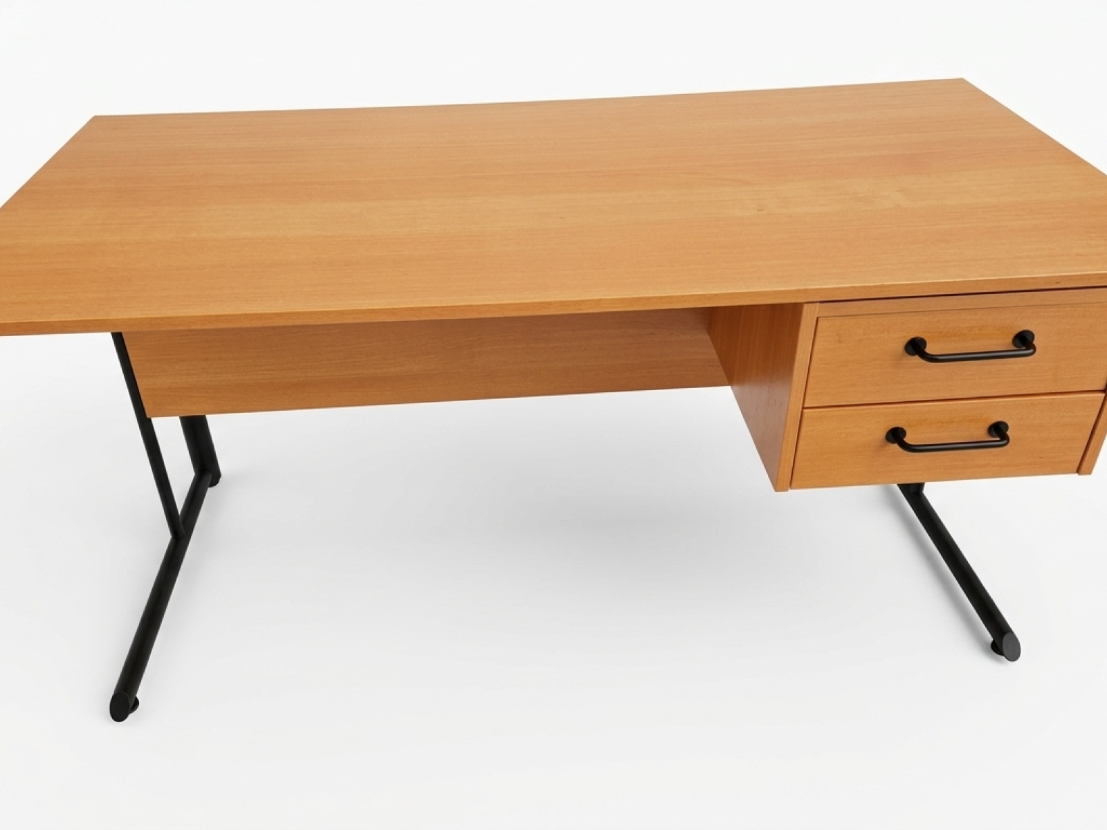 Scrivania ufficio moderna con cassettiera Legno e metallo 2