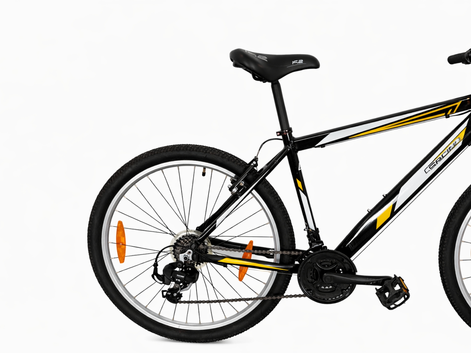 Bicicletta MTB nera con dettagli gialli (nr. 35) 2