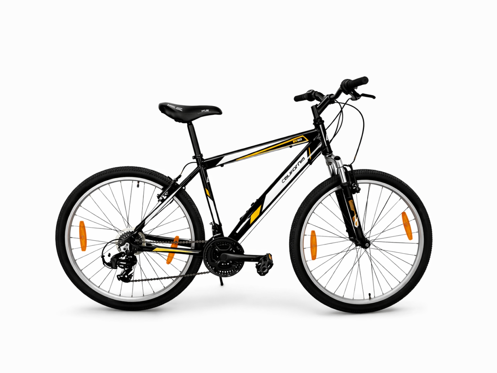 Bicicletta MTB nera con dettagli gialli (nr. 35) 5