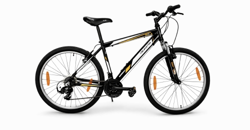 Bicicletta MTB nera con dettagli gialli (nr. 35)