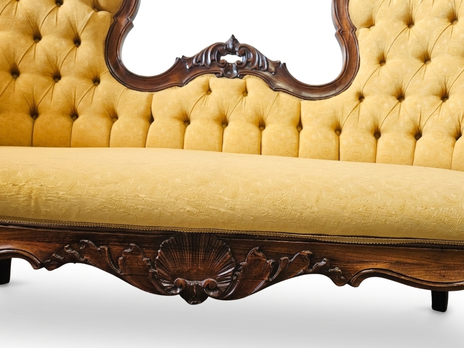 Splendido Divanetto Antico Stile Rococò Vittoriano 3