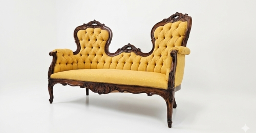 Splendido Divanetto Antico Stile Rococ&ograve; Vittoriano
