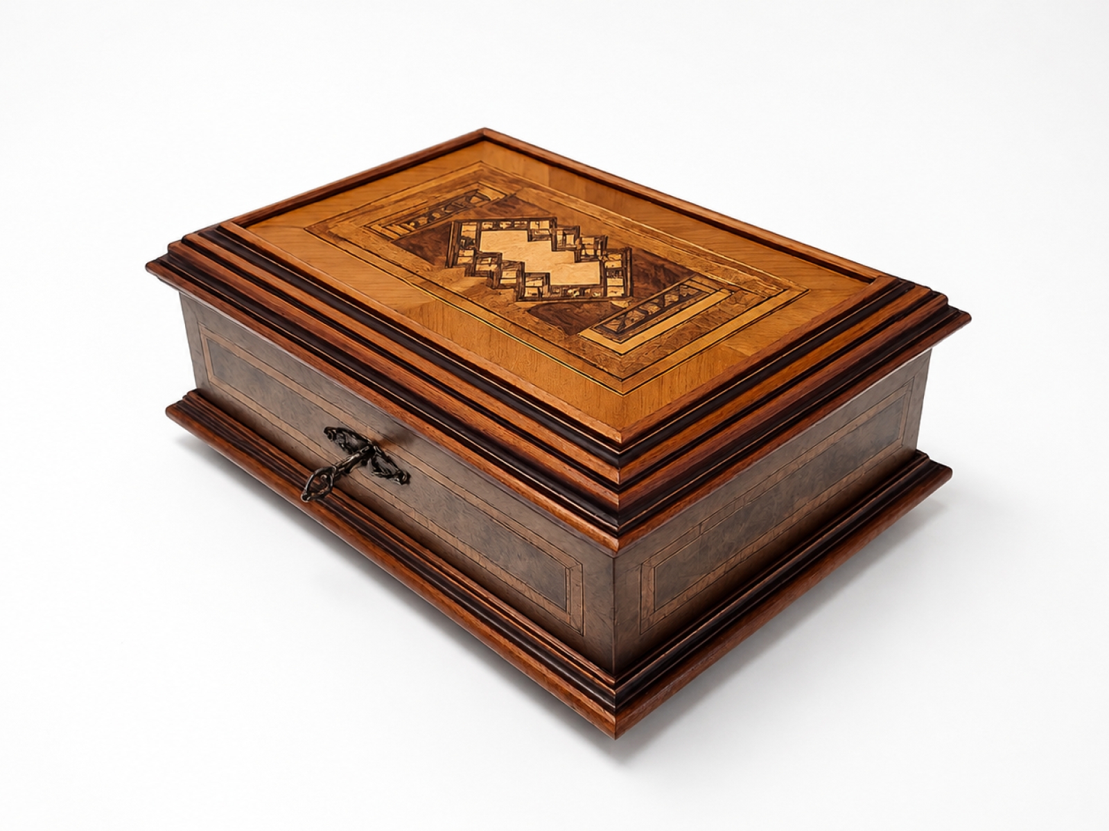 cofanetto artigianale in legno intarsiato – stile vintage 2
