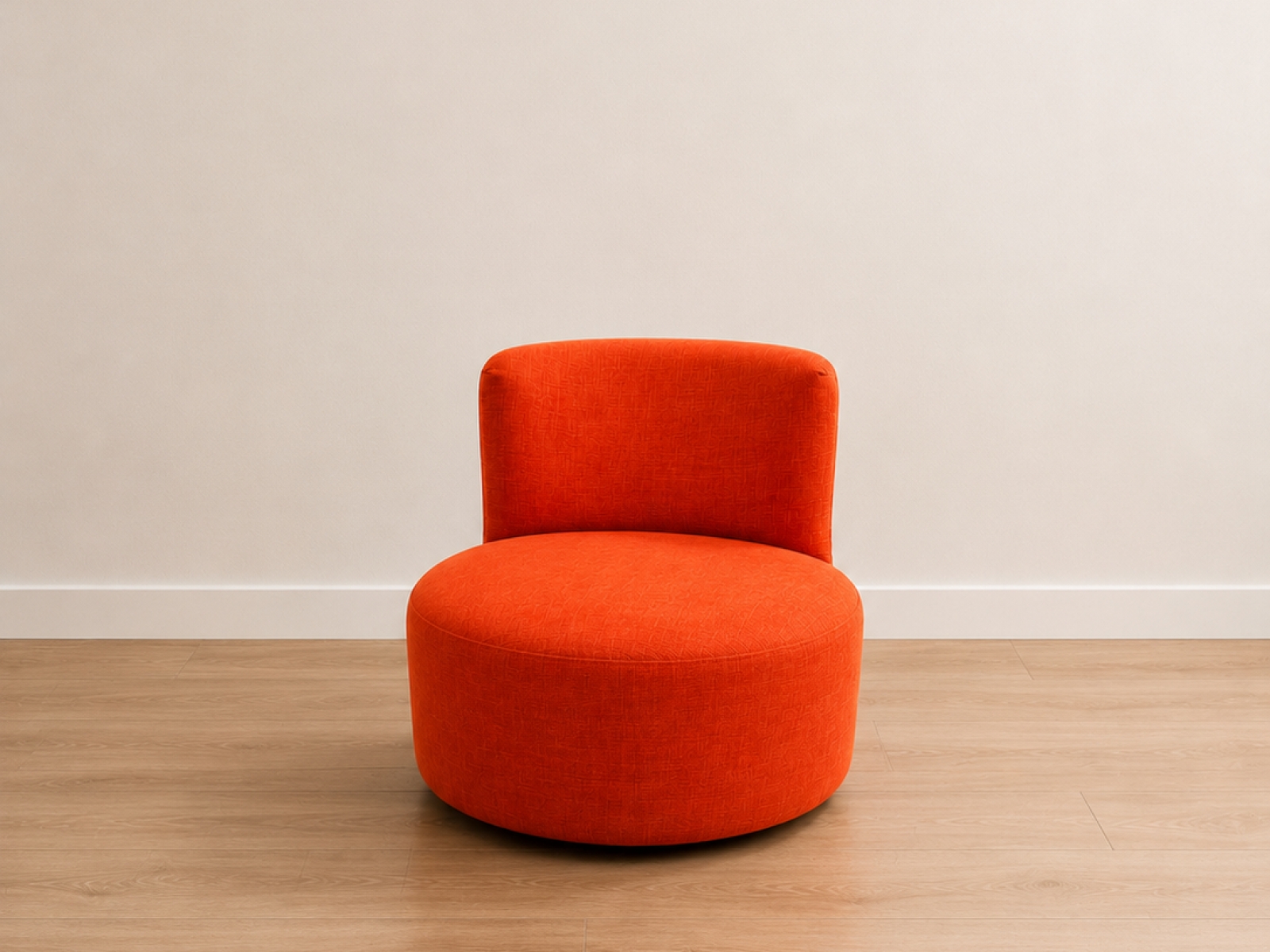 POLTRONA DESIGN MODERNA GIREVOLE ARANCIONE 2