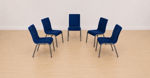 Sedie imbottite blu