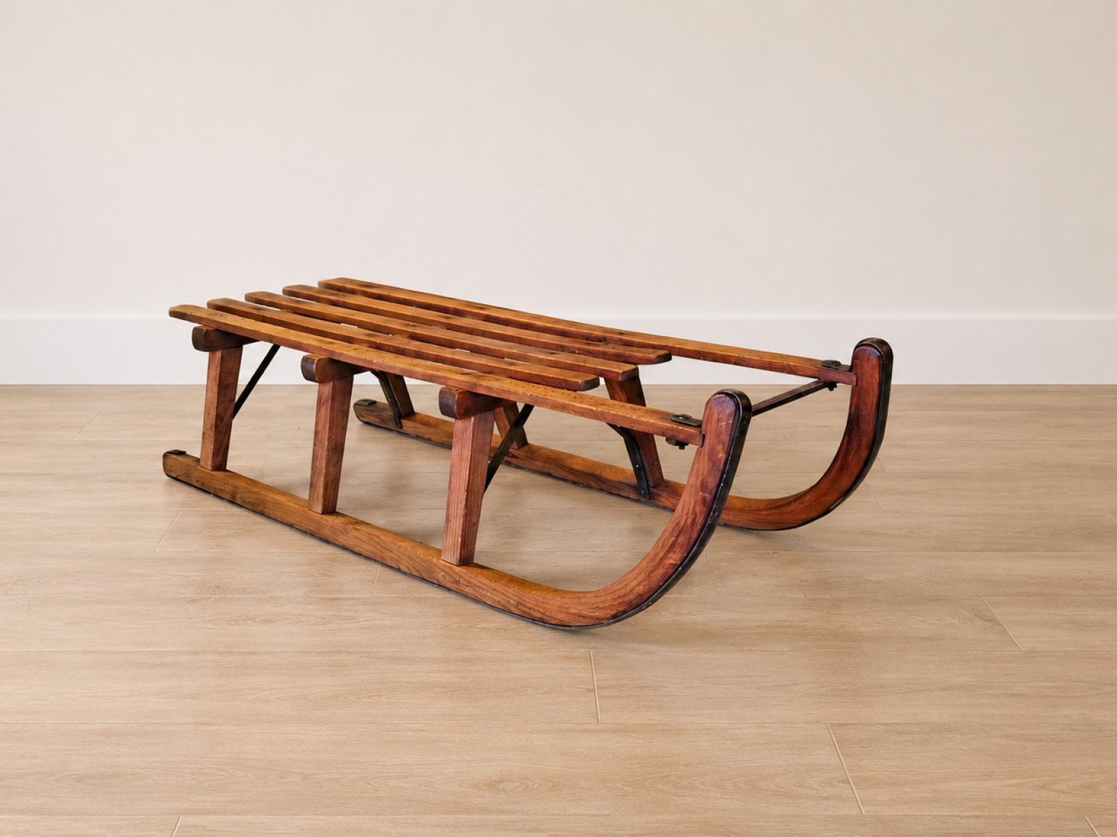 Slitta in legno vintage – originale d'epoca 2