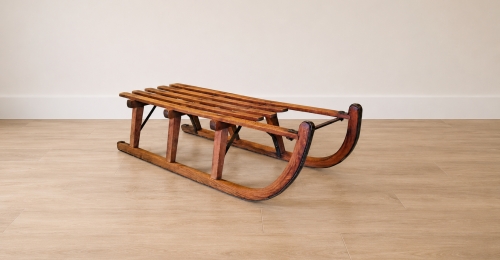 Slitta in legno vintage &ndash; originale d'epoca