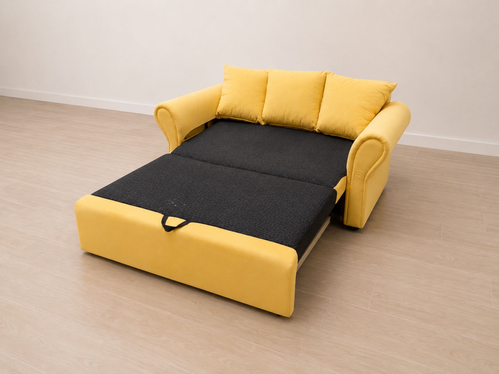 Divano letto 2 posti giallo – Apertura rapida 5
