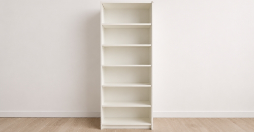 Libreria bianca Ripiani regolabili &ndash; H 202 &times; L 80 &times; P 28 cm