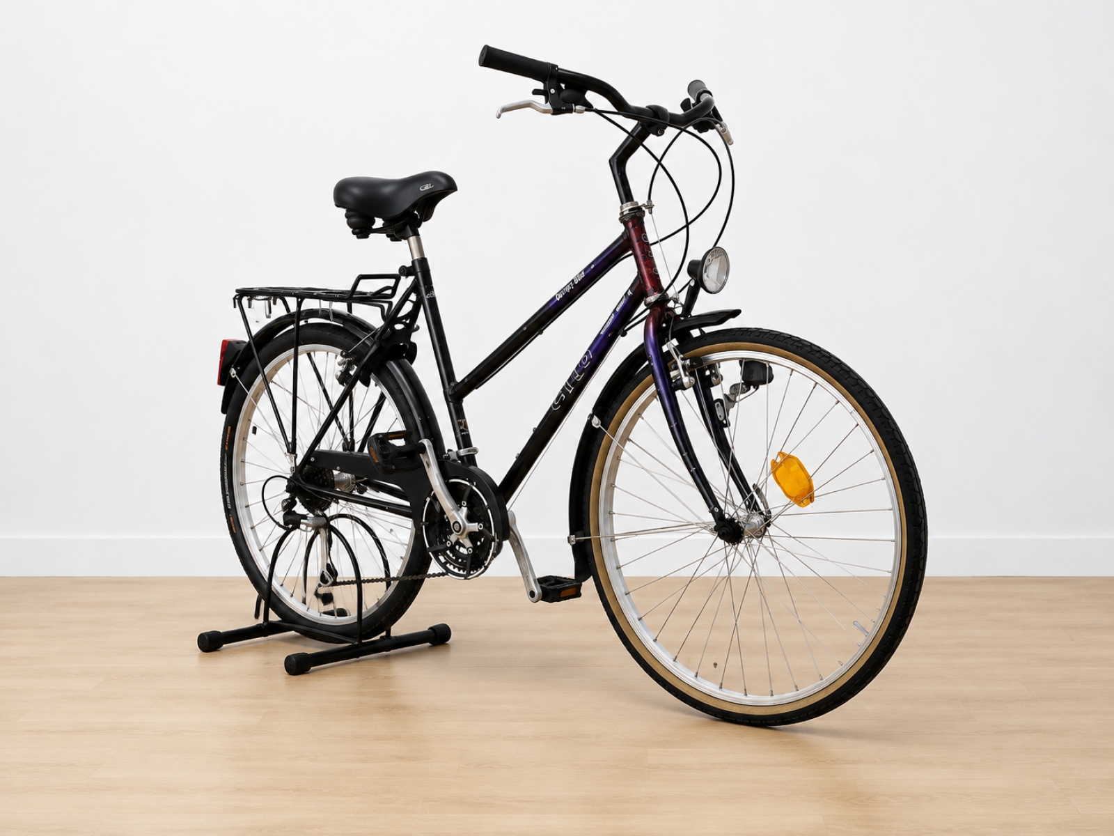 Bicicletta da città GITTO Country Bike – telaio nero con dettagli viola (Nr. 57) 3