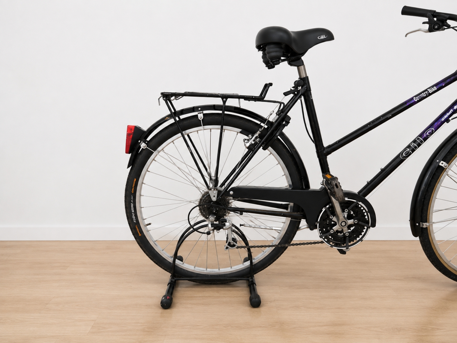 Bicicletta da città GITTO Country Bike – telaio nero con dettagli viola (Nr. 57) 5