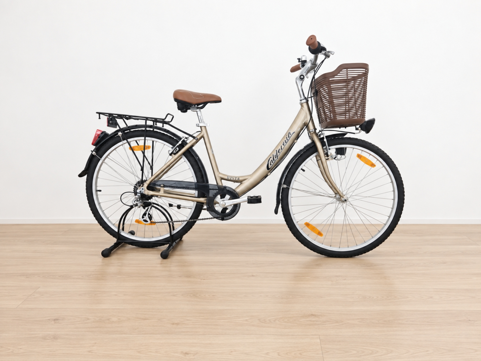 City bike California Vista color champagne con cestino (Nr. 57) 2