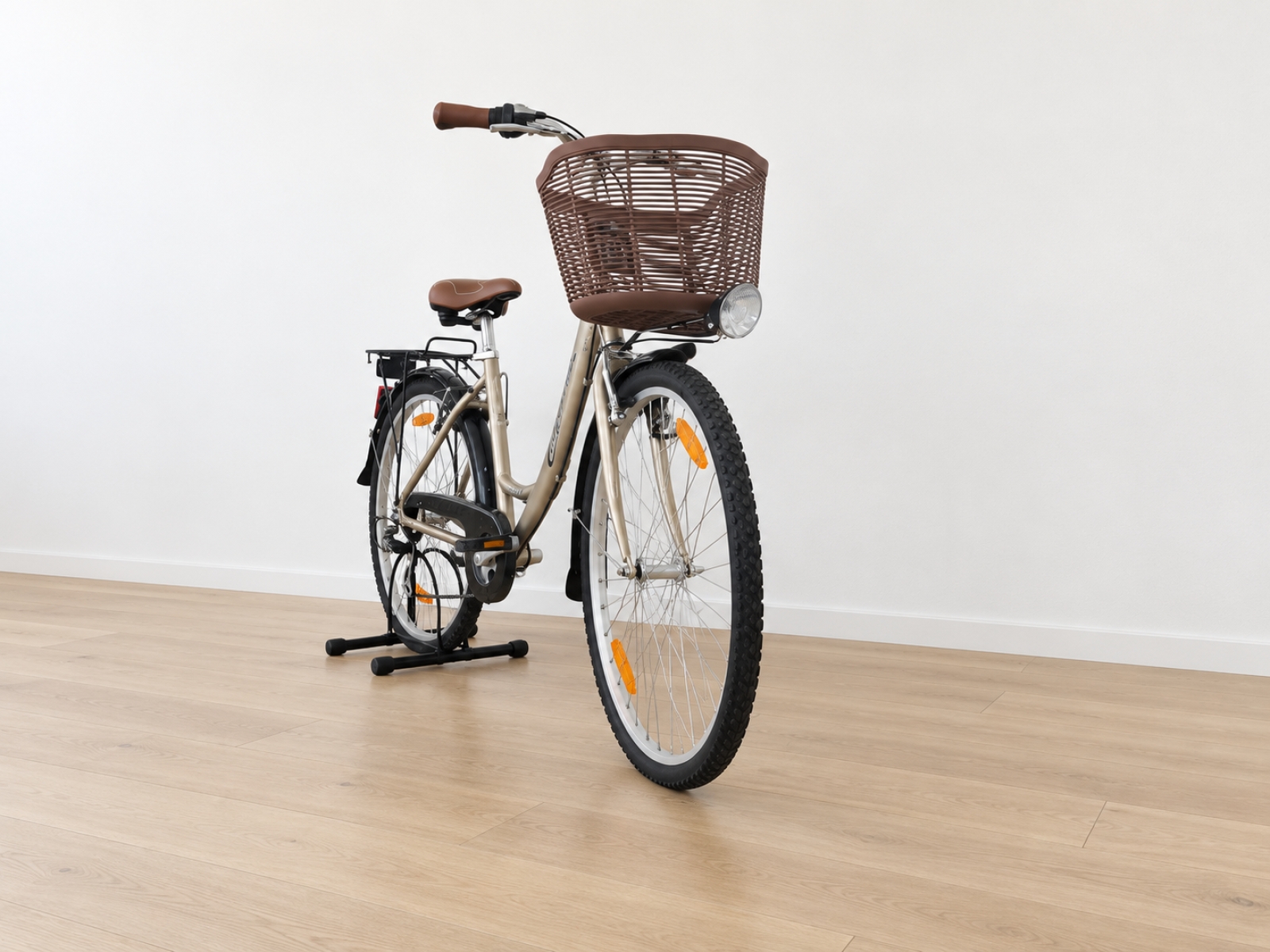 City bike California Vista color champagne con cestino (Nr. 57) 3