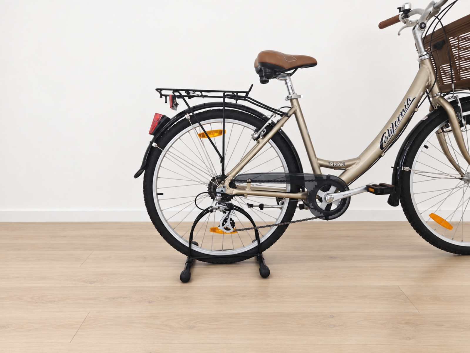 City bike California Vista color champagne con cestino (Nr. 57) 5