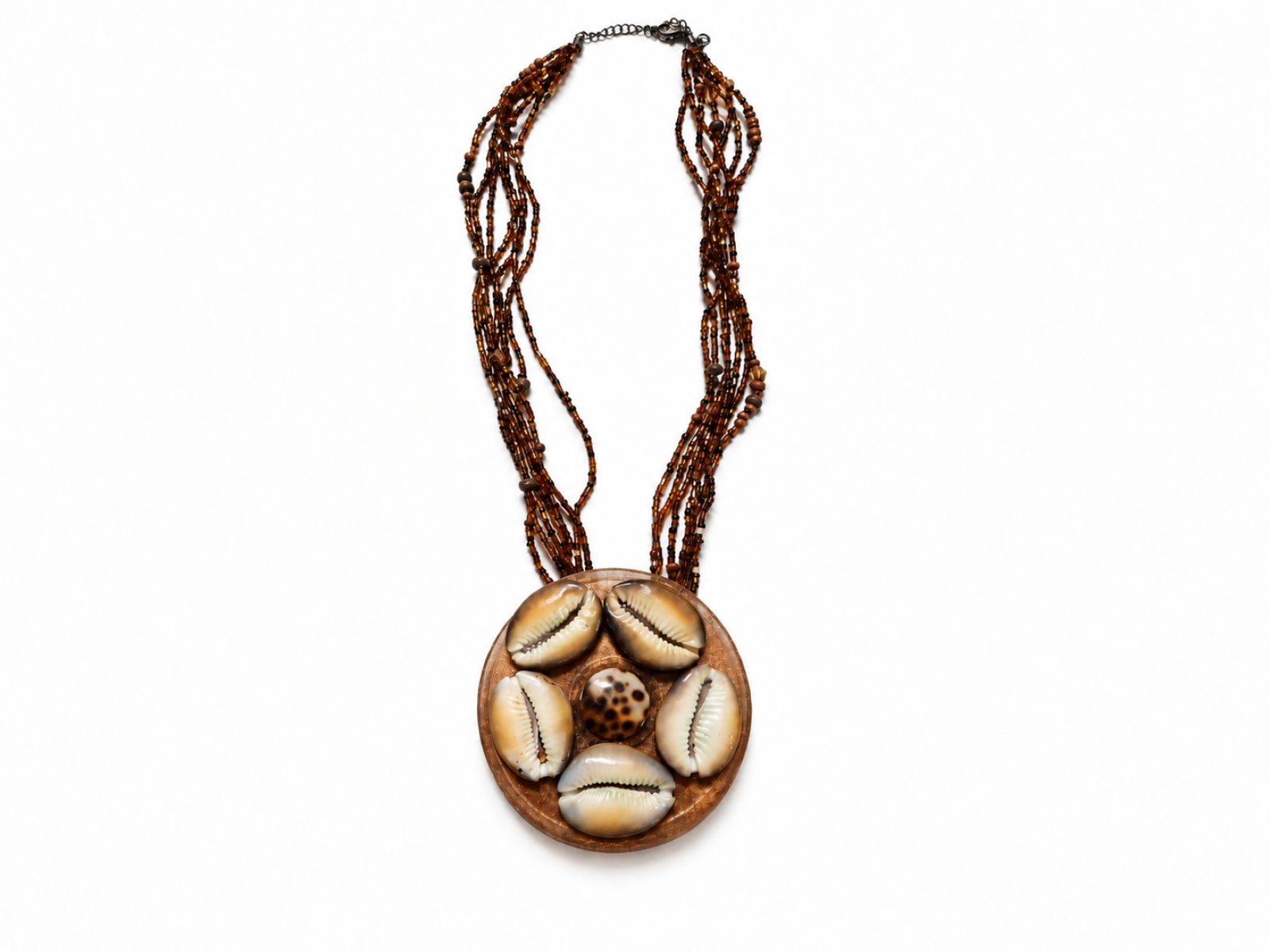 Collana etnica con perline e conchiglie (81pz) 2