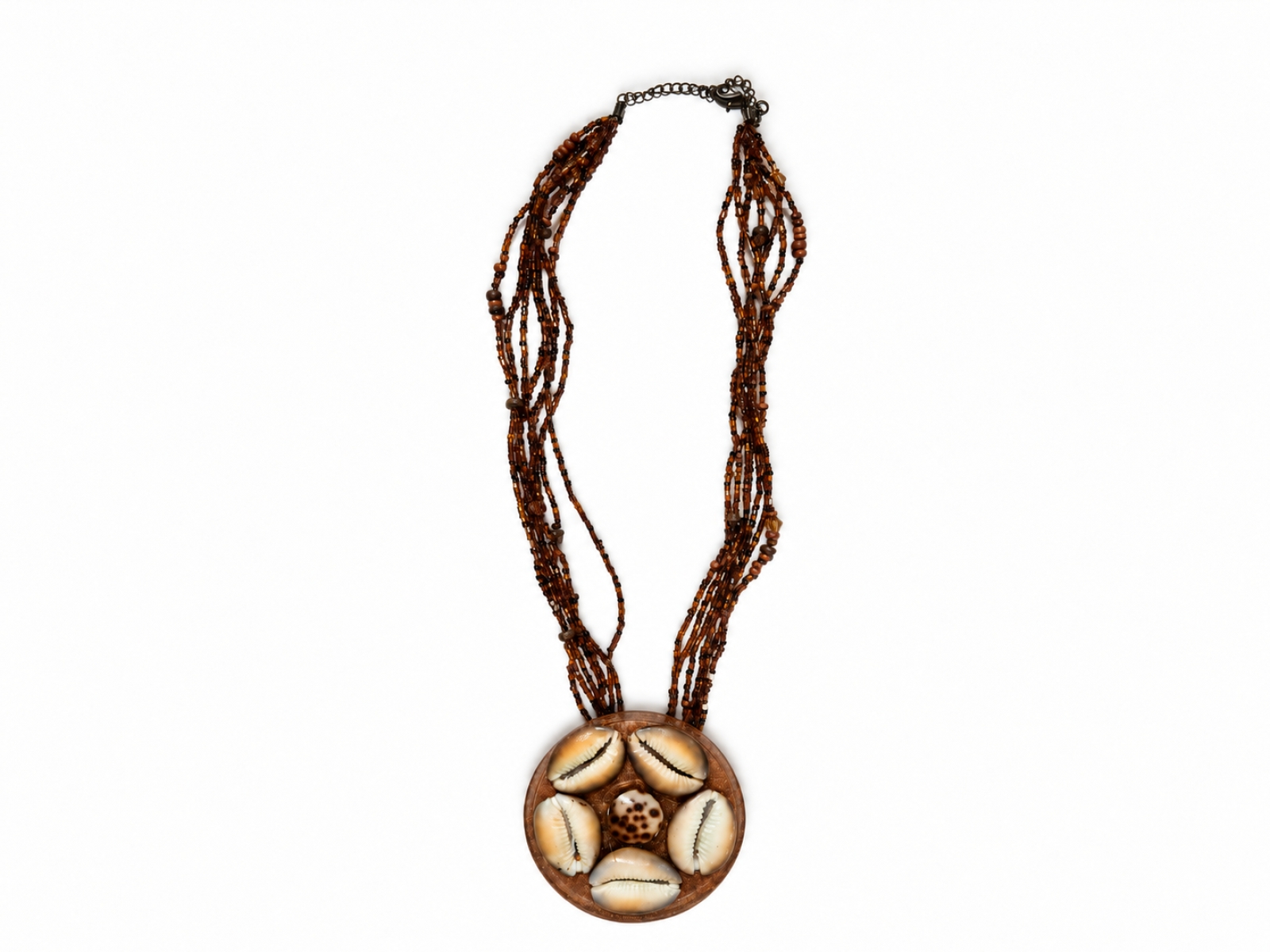 Collana etnica con perline e conchiglie (81pz) 3