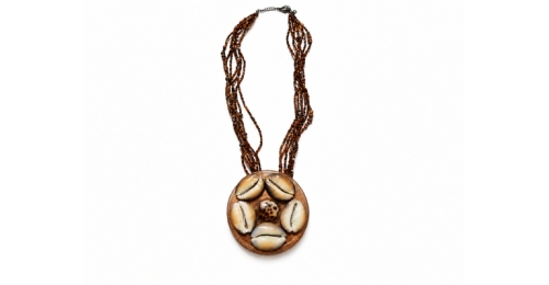 Collana etnica con perline e conchiglie (81pz)