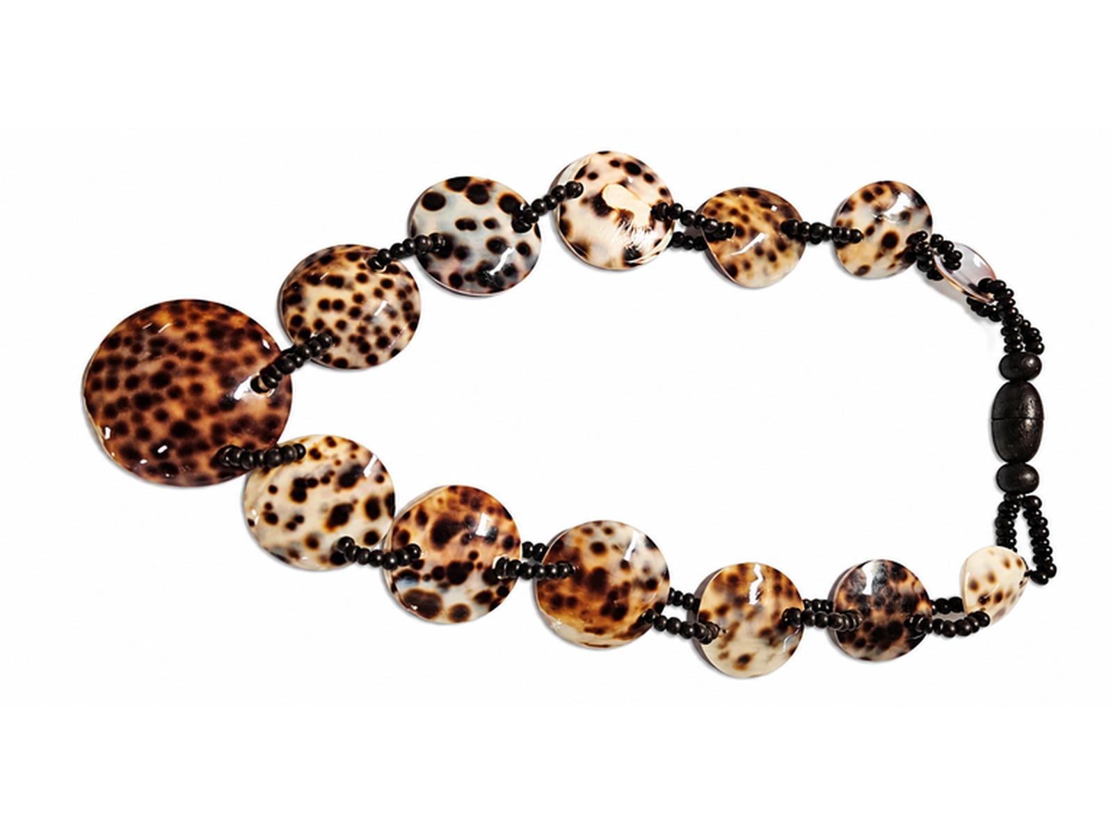 Collana con elementi tondi effetto tartarugato (28pz) 2