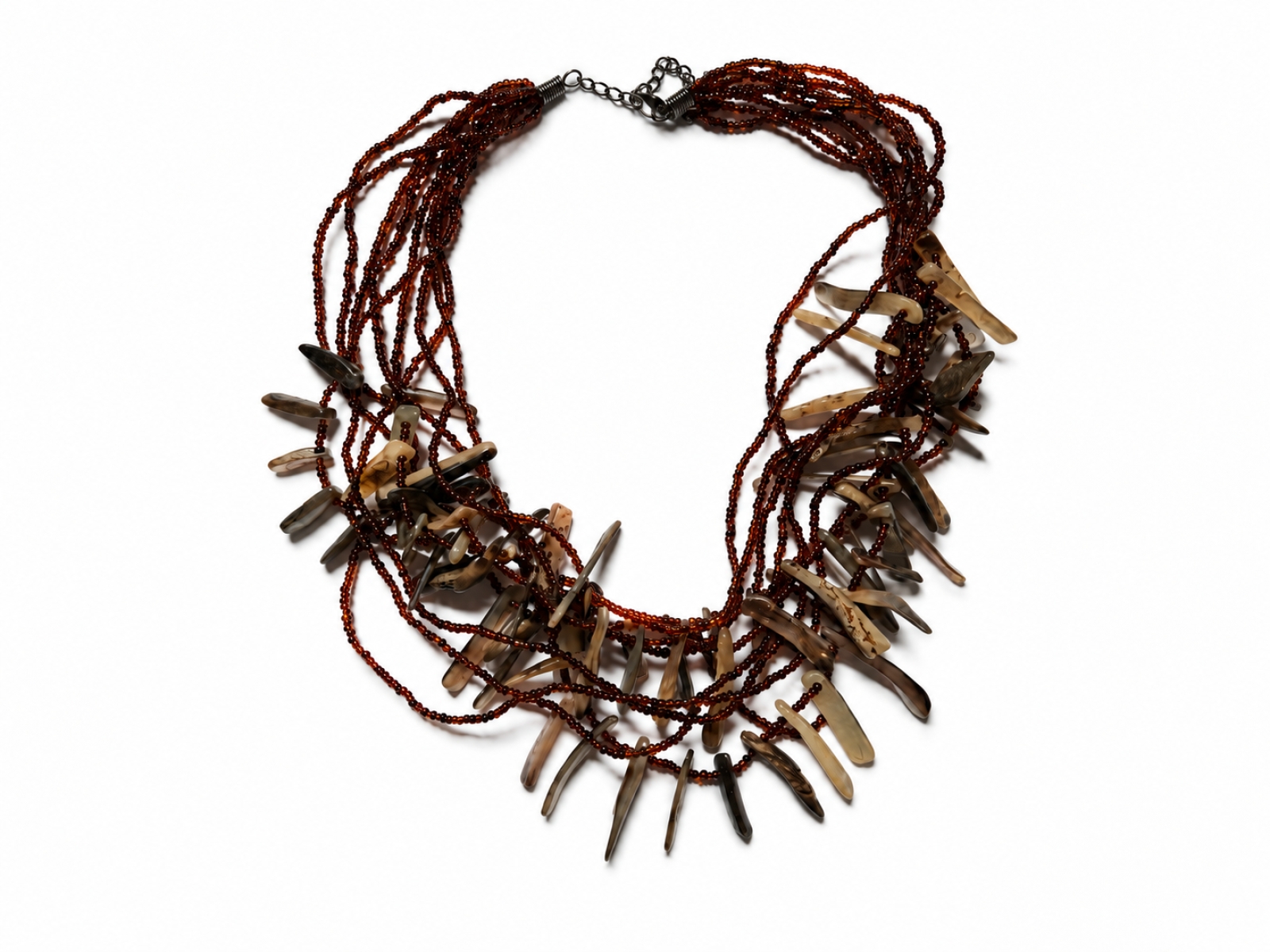Collana multistrato con perline e pendenti decorativi (16pz) 2