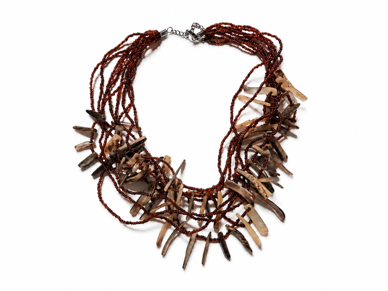 Collana multistrato con perline e pendenti decorativi (16pz) 3